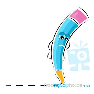 Sad Pencil Stock Image