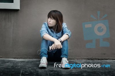 Sad Woman Stock Photo