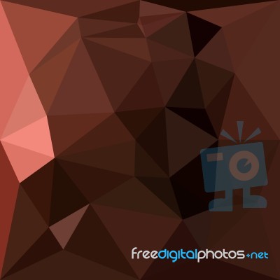 Saddle Brown Abstract Low Polygon Background Stock Image