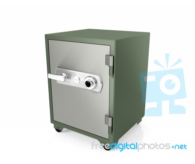 Safe Box Isolated Stock Image