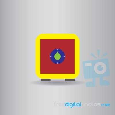 Safe Flat Icon   Illustration  Stock Image