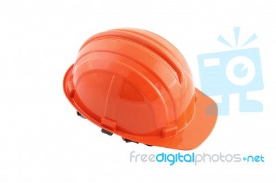 Safety Hat On White Background Stock Photo