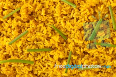 Saffron Rice Background Stock Photo