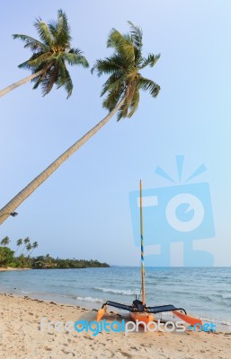 Sailer On Beach Stock Photo