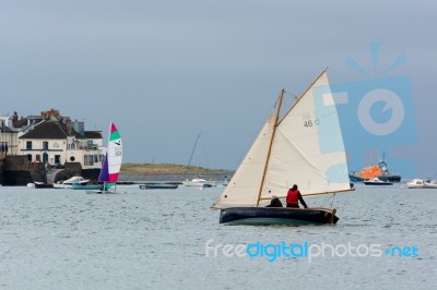 Sailing In The Torridge And Taw Estuar Stock Photo