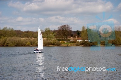 Sailing On  Bewl Water Near Lamberhurst Stock Photo