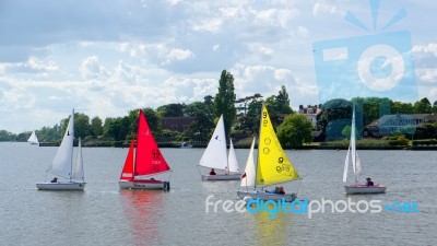 Sailing On Oulton Broad Stock Photo