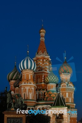 Saint Basil Cathedral In Moscow, Russia Stock Photo