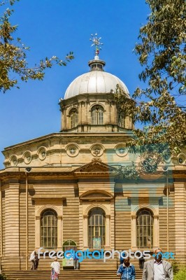 Saint George Cathedral In Addis Ababa Stock Photo