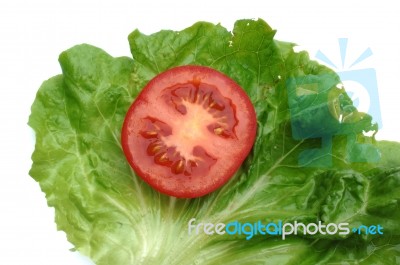 Salad And Tomato Stock Photo