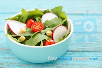 Salad In Bowl Stock Photo