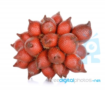 Salak Fruit, Salacca Zalacca Isolated On The White Background Stock Photo