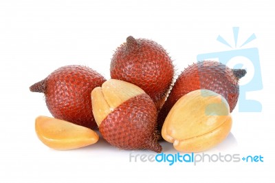 Salak Fruit, Salacca Zalacca Isolated On The White Background Stock Photo