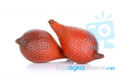 Salak Fruit, Salacca Zalacca Isolated On The White Background Stock Photo