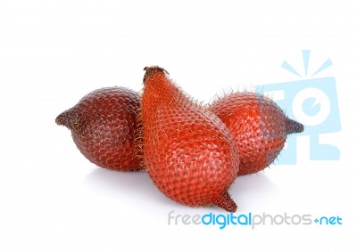 Salak Fruit, Salacca Zalacca Isolated On The White Background Stock Photo