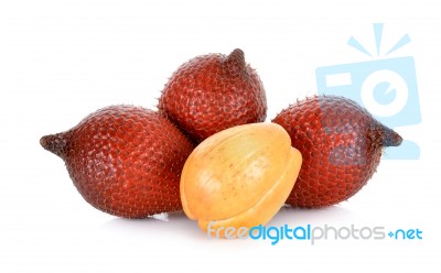 Salak Fruit, Salacca Zalacca Isolated On The White Background Stock Photo