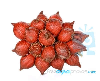 Salak Fruit, Salacca Zalacca Isolated On The White Background Stock Photo