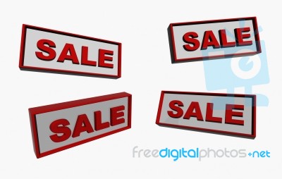 Sale 3D Signs Stock Image