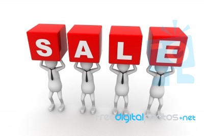 Sale Blocks Stock Image