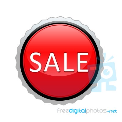 Sale Button Stock Image