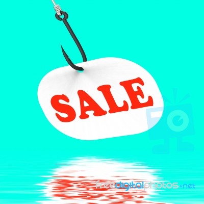 Sale On Hook Displays Special Discounts And Promotions Stock Image