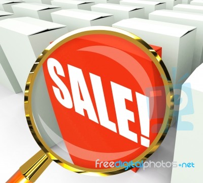 Sale! Packet Shows Selling Retail And Buying Stock Image