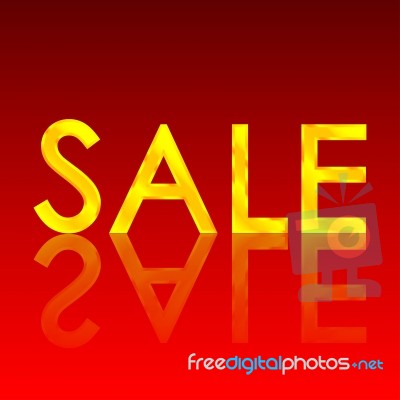 Sale Red Reflect Stock Image