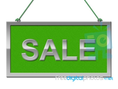 Sale Sign Indicates Signboard Discounts And Promotional Stock Image