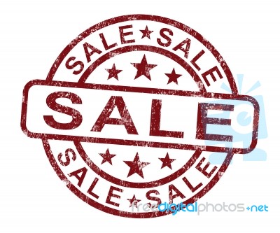 Sale Stamp Stock Photo