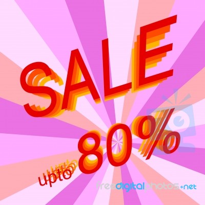 Sale Upto 80% Stock Image