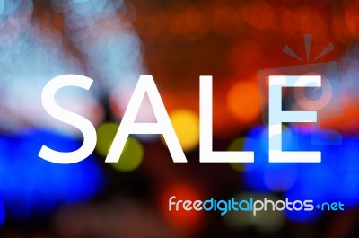 Sale With Bokeh Background Stock Photo