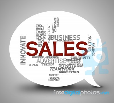 Sales Bubble Shows Retail Commerce 3d Illustration Stock Image