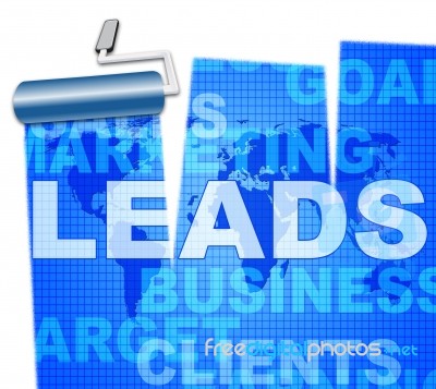 Sales Leads Means Retail Vend And E-commerce Stock Image