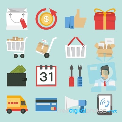 Sales - Marketing Icons Stock Image