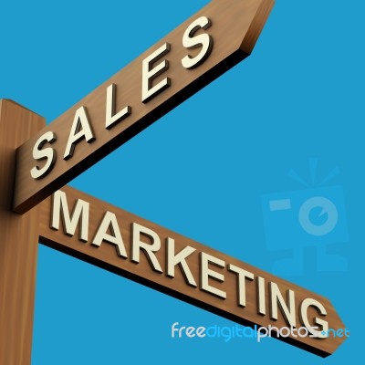 Sales Or Marketing Directions Stock Image