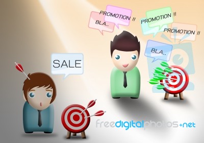 salesman with marketing concept Stock Image