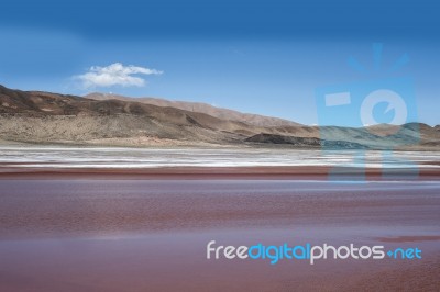 Salinas Grandes On Argentina Andes Is A Salt Desert In The Jujuy… Stock Photo