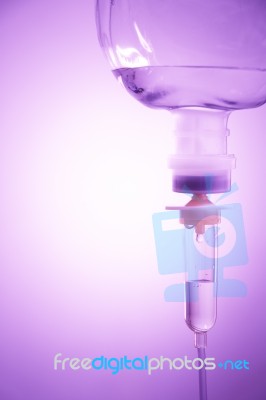 Saline Solution In Vignette Style Stock Photo