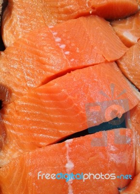 Salmon Fillet Stock Photo