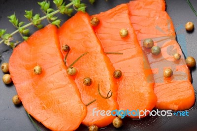 Salmon Sashimi Stock Photo