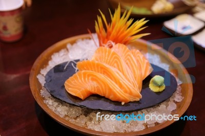 Salmon Sashimi Stock Photo