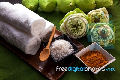 Salt And Turmeric Scrub Stock Photo