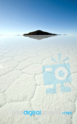 Salt Lake - Salar De Uyuni In Bolivia Stock Photo