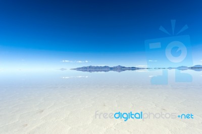 Salt Lake Uyuni In Bolivia Stock Photo