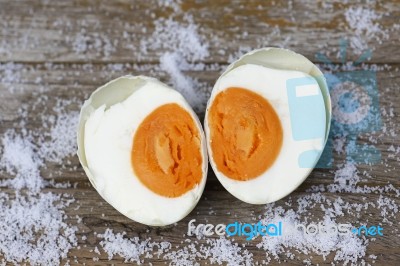 Salted Egg Stock Photo