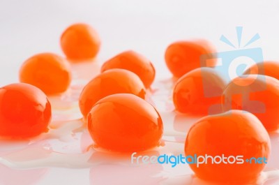 Salted Egg Yolks Stock Photo