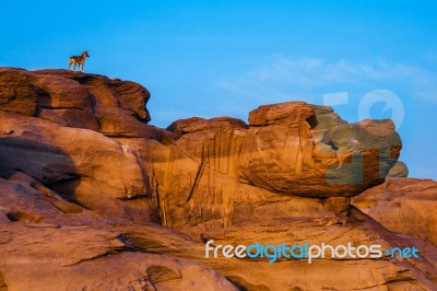 Sam Panbok Rock Field ,grand Canyon In Thailand Stock Photo