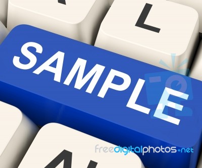 Sample Key Means Trial Or Sampling
 Stock Image