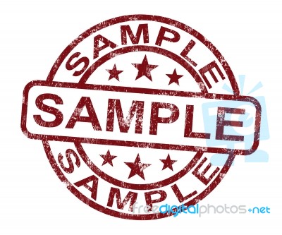 Sample Stamp Stock Image