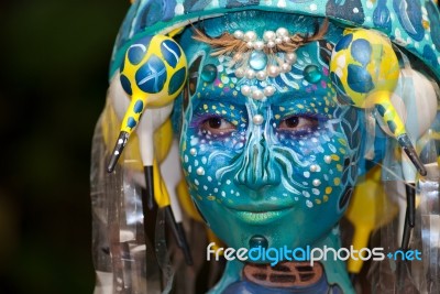 Samui Body Painting Stock Photo